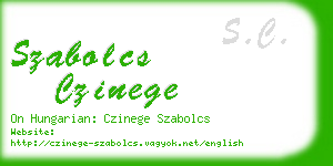 szabolcs czinege business card